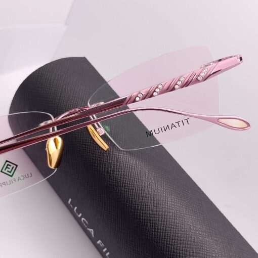 LF8301 Luca Filippo Titanium Rimless Pink