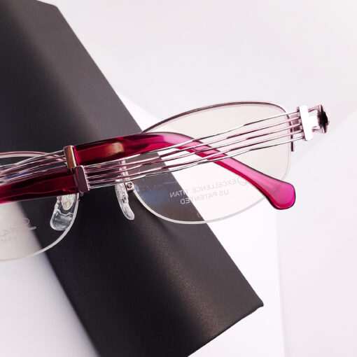 XL1438 Line Art by Charmant Titanium Half Rim