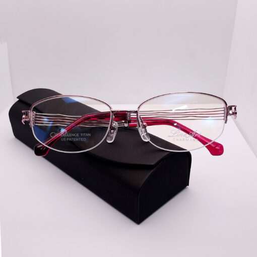 XL1438 Line Art by Charmant Titanium Half Rim