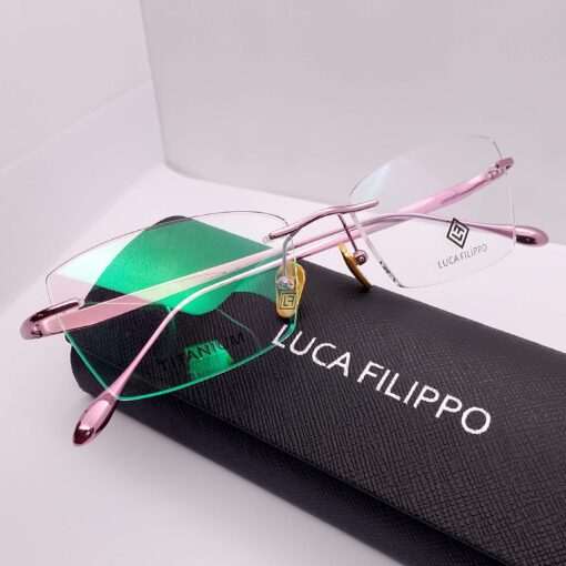 LF8301 Luca Filippo Titanium Rimless Pink