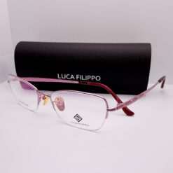 LF8307 Luca Filippo Titanium Half Rim Pink/Silver