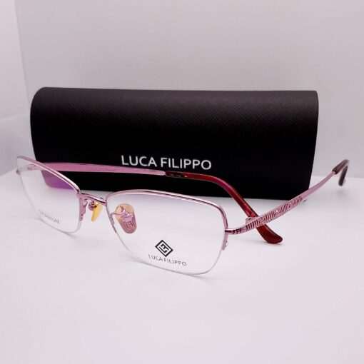 LF8307 Luca Filippo Titanium Half Rim Pink/Silver