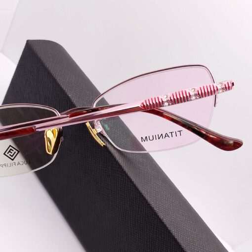 LF8307 Luca Filippo Titanium Half Rim Pink/Silver