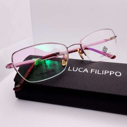 LF8307 Luca Filippo Titanium Half Rim Pink/Silver