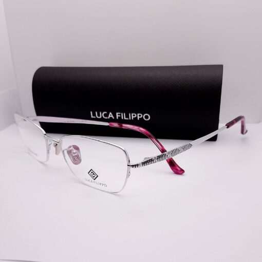 LF8307 Luca Filippo Titanium Half Rim Silver