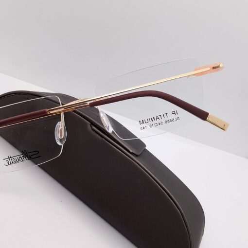 SL5566 Silhouette Titanium Rimless Gold
