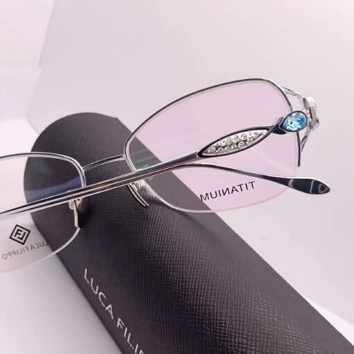 LF8303 Luca Filippo Titanium Half Rim Silver