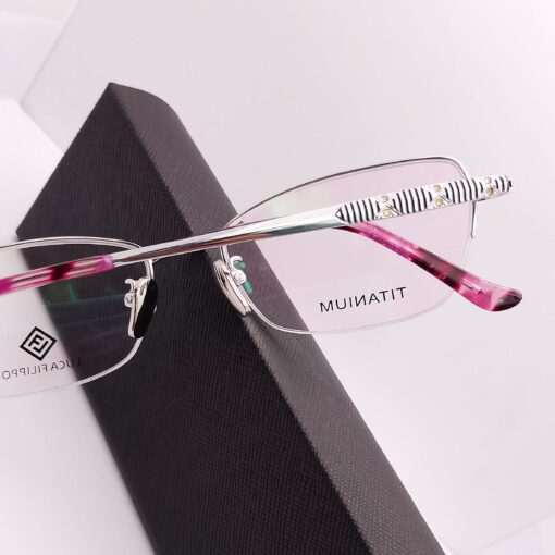 LF8307 Luca Filippo Titanium Half Rim Silver