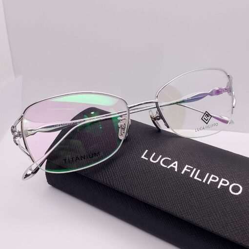 LF8303 Luca Filippo Titanium Half Rim Silver