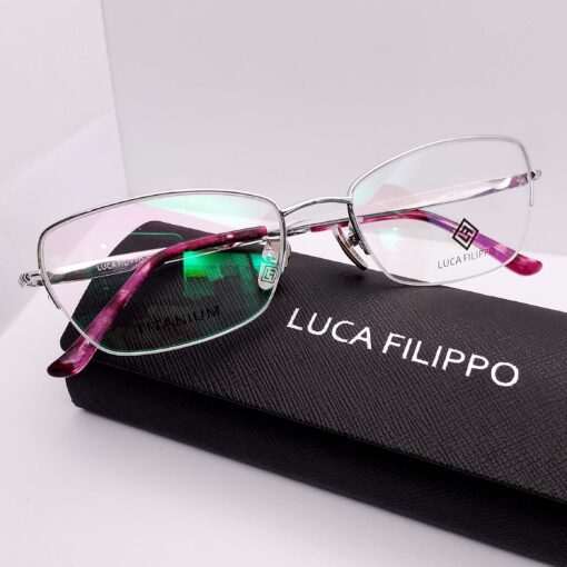 LF8307 Luca Filippo Titanium Half Rim Silver