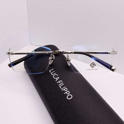 LF8508 Luca Filippo Titanium Rimless Silver