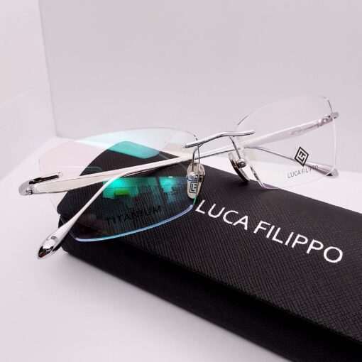LF8301 Luca Filippo Titanium Rimless Silver