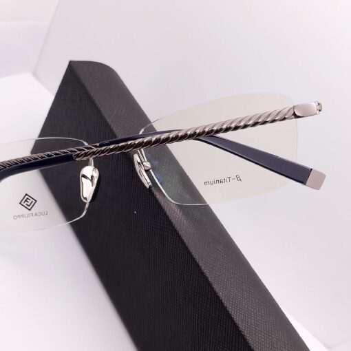 LF8508 Luca Filippo Titanium Rimless Dark Silver