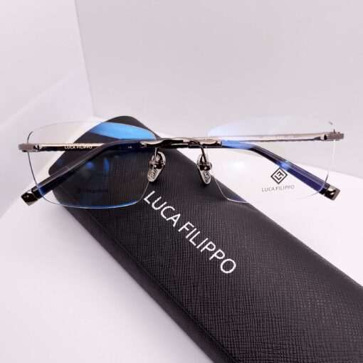 LF8508 Luca Filippo Titanium Rimless Dark Silver