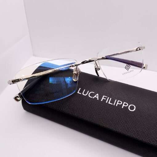 LF8508 Luca Filippo Titanium Rimless Silver