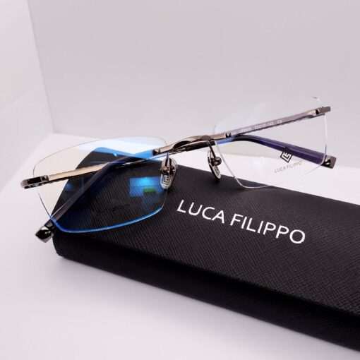 LF8508 Luca Filippo Titanium Rimless Dark Silver