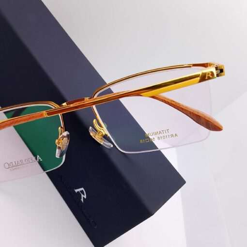 AR11018 Alfio Raldo Titanium Half Rim Golden