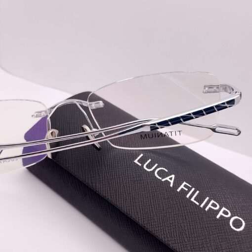LF8312 Luca Filippo Titanium Rimless Silver