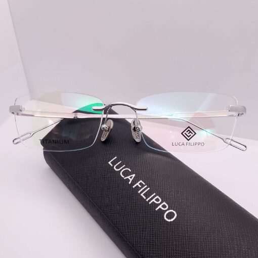 LF8312 Luca Filippo Titanium Rimless Silver
