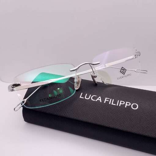 LF8312 Luca Filippo Titanium Rimless Silver