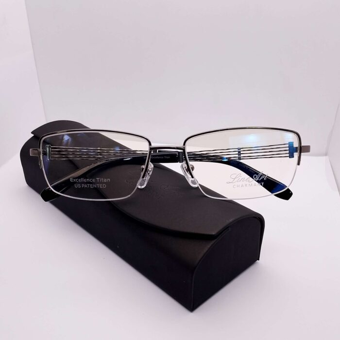 XL2307 Line Art by Charmant Titanium Half Rim - Image 3