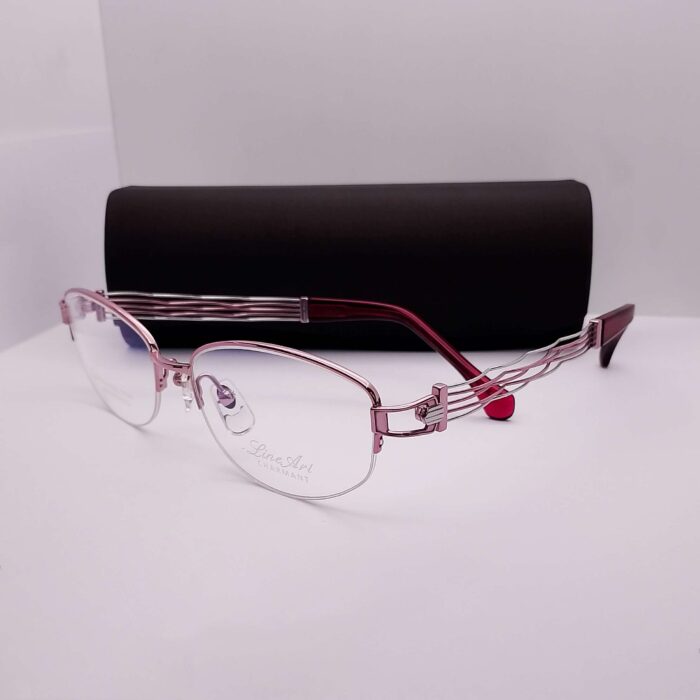 XL1438 Line Art by Charmant Titanium Half Rim
