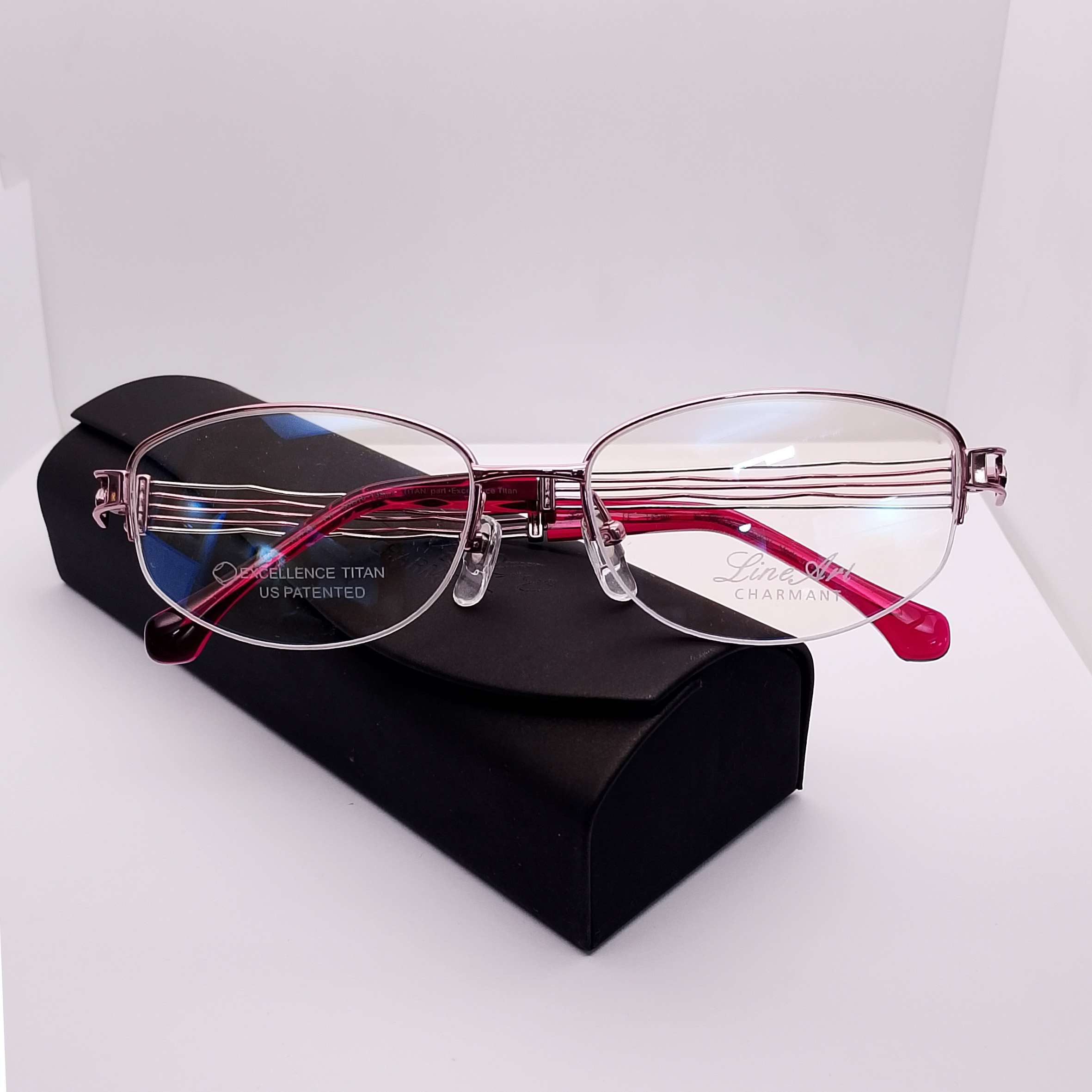 XL1438 Line Art by Charmant Titanium Half Rim - Image 3