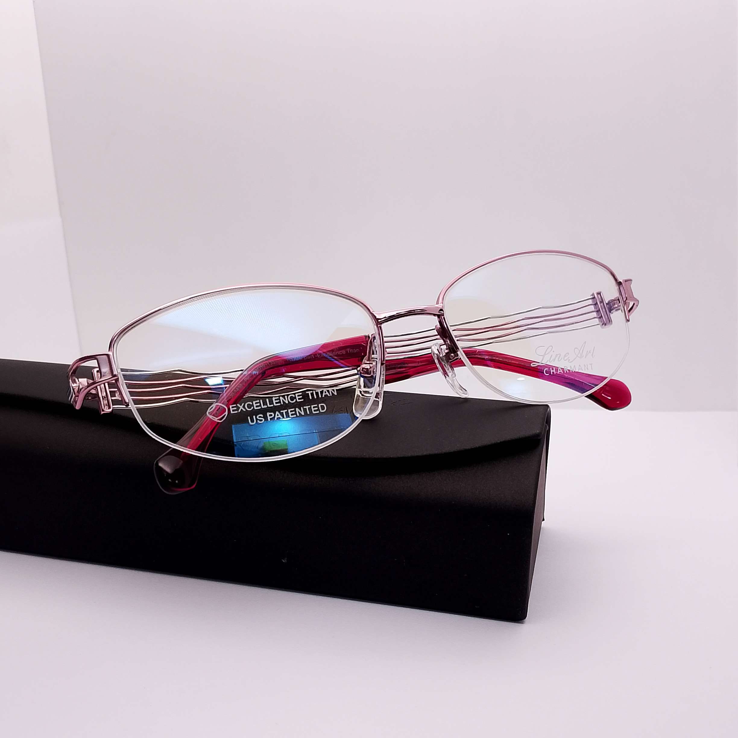 XL1438 Line Art by Charmant Titanium Half Rim - Image 4