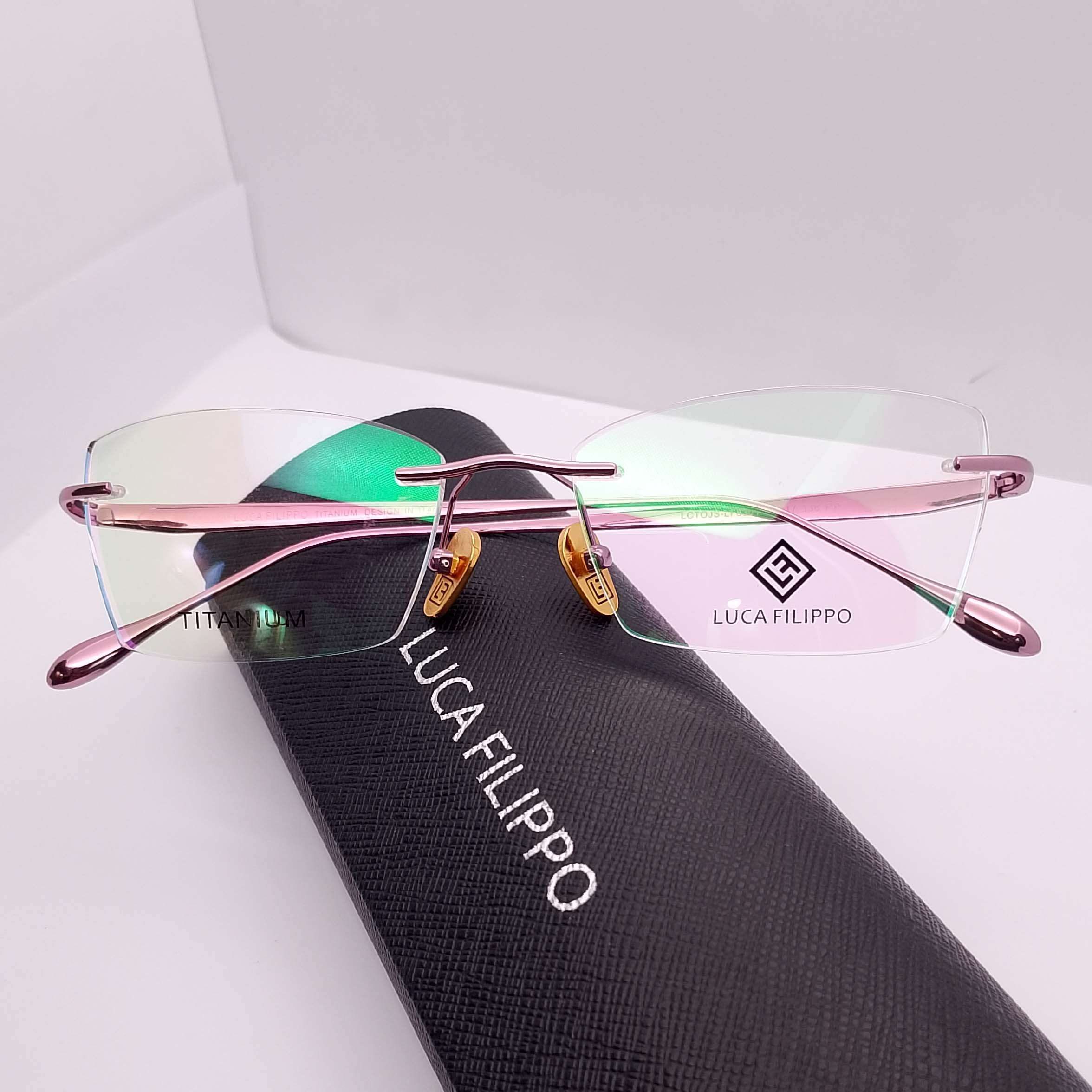 LF8301 Luca Filippo Titanium Rimless Pink - Image 3