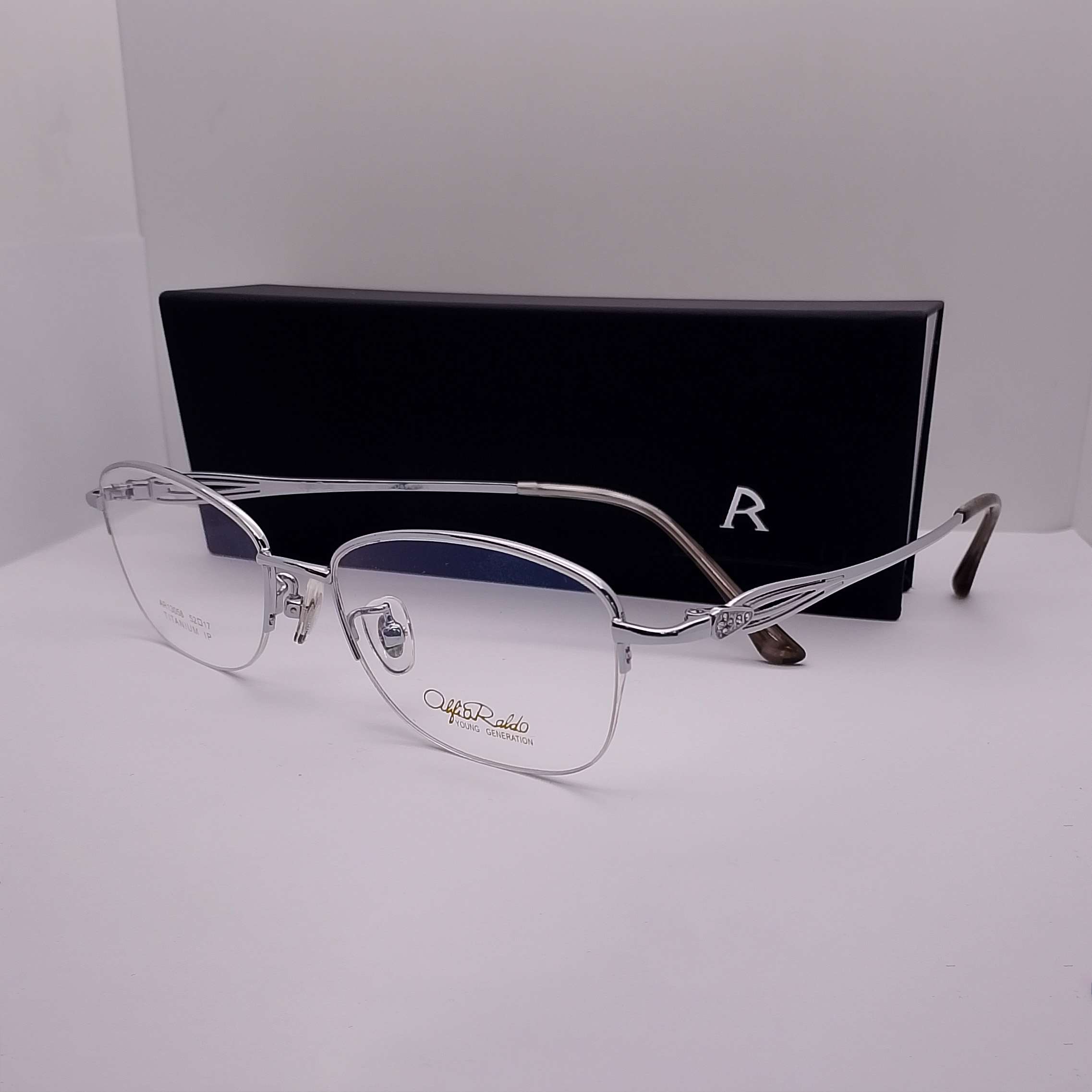 AR13058 Alfio Raldo Titanium Half Rim Silver