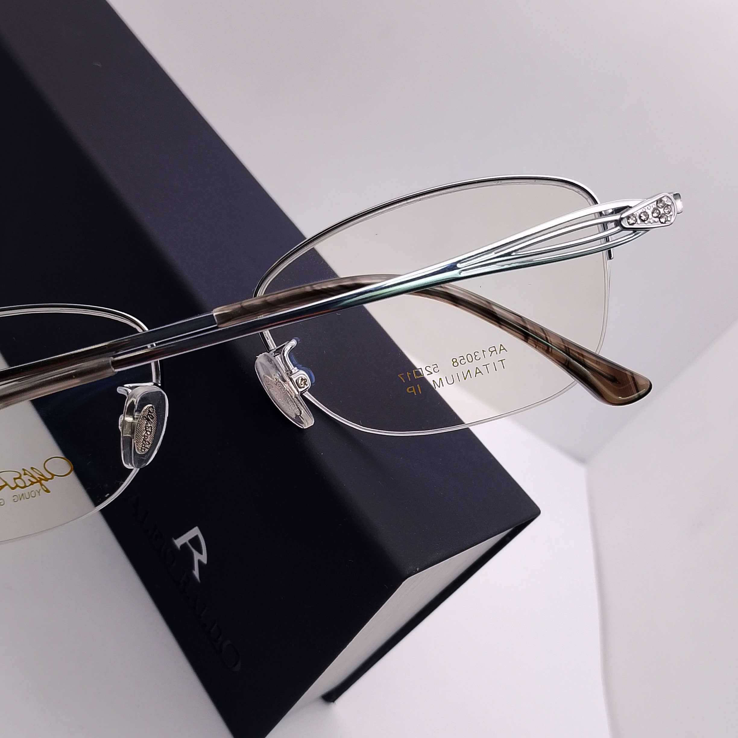AR13058 Alfio Raldo Titanium Half Rim Silver - Image 2