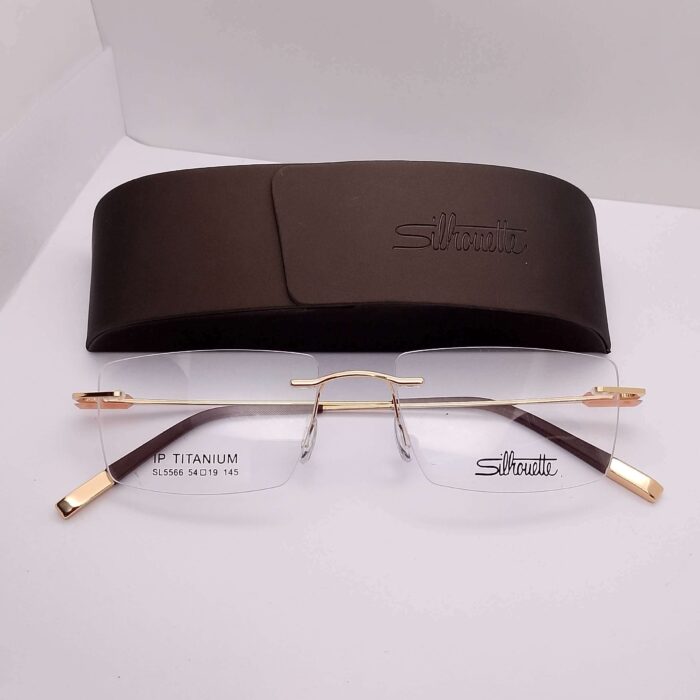 SL5566 Silhouette Titanium Rimless Gold - Image 3
