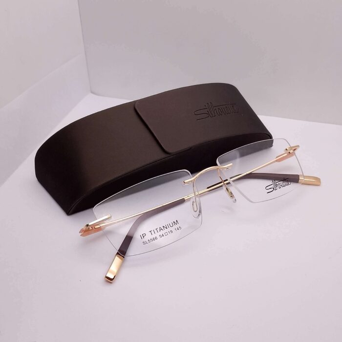 SL5566 Silhouette Titanium Rimless Gold - Image 4