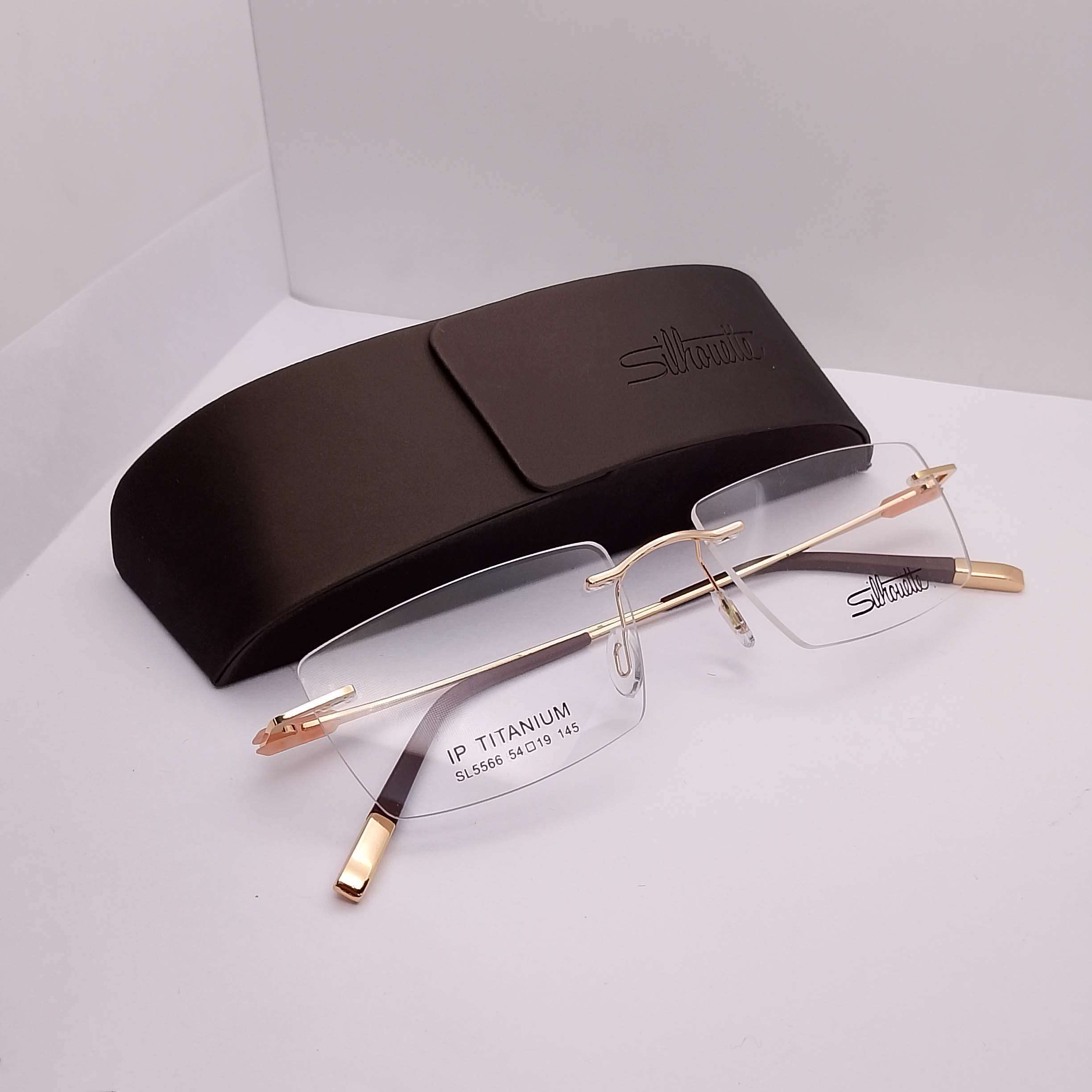 SL5566 Silhouette Titanium Rimless Gold - Image 4