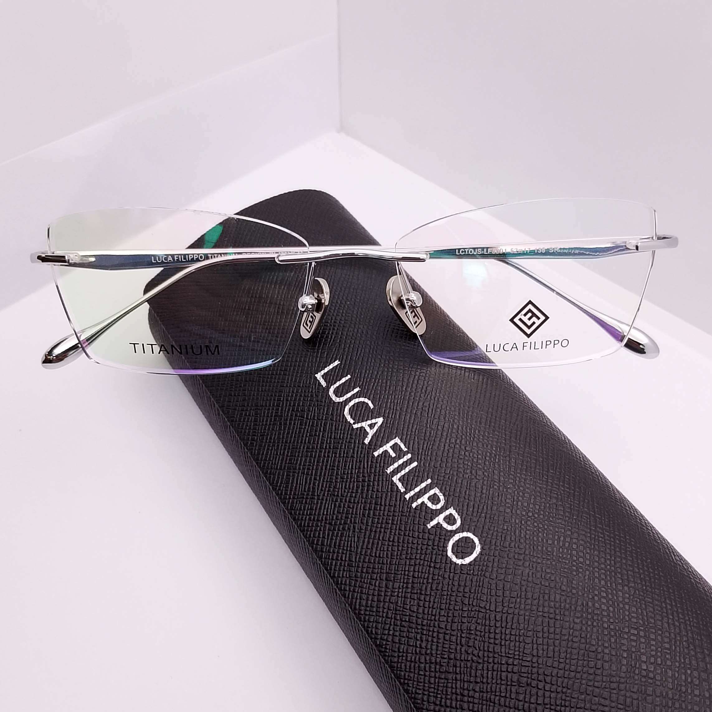 LF8301 Luca Filippo Titanium Rimless Silver - Image 3