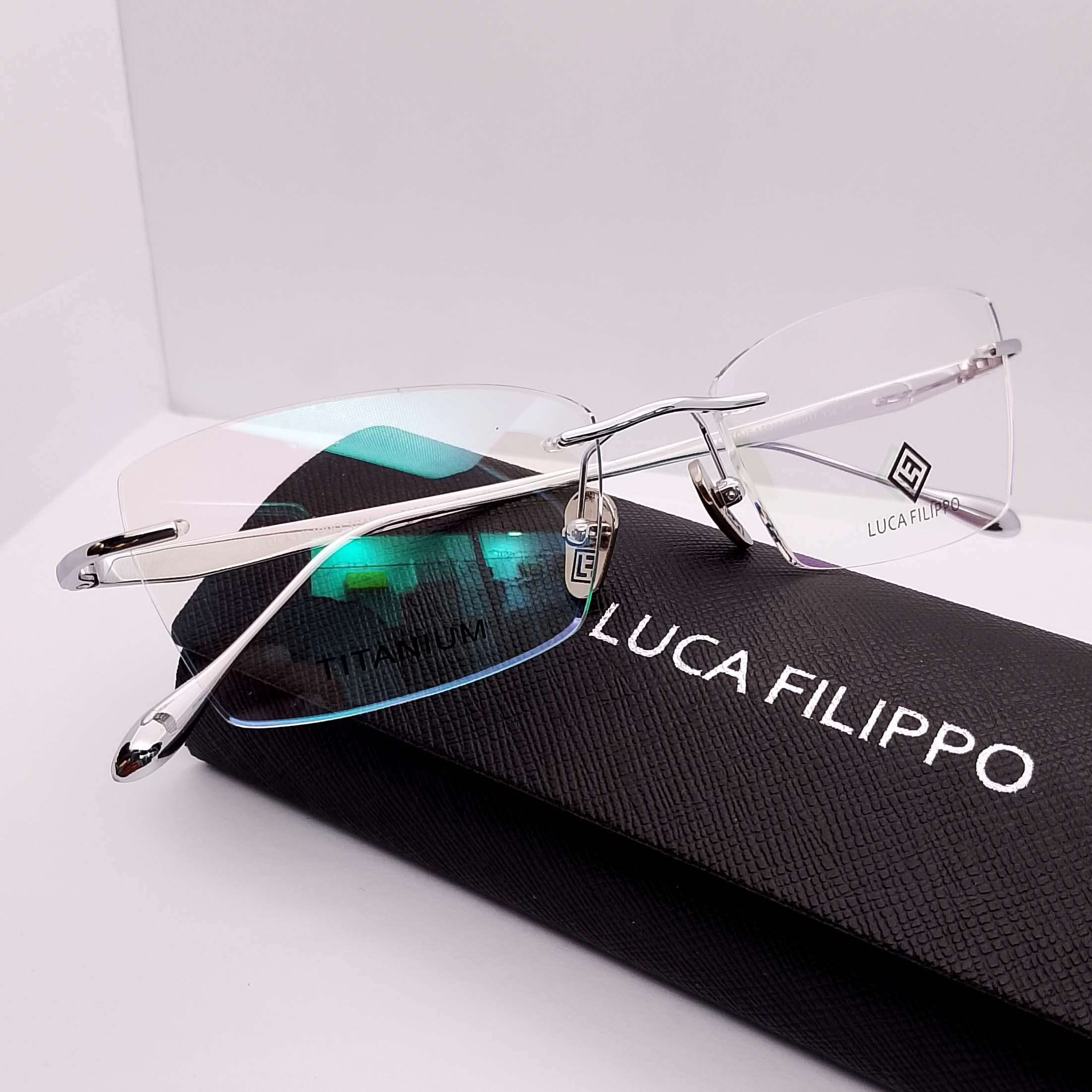 LF8301 Luca Filippo Titanium Rimless Silver - Image 4