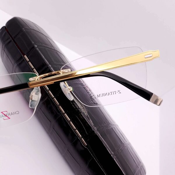 Charmant Z titanium half-rim eyeglasses, Nine Optic