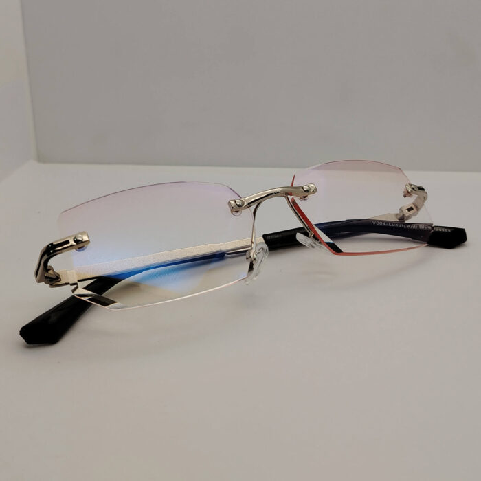 Luxury Rimless Anti Blue - V004-Silver - Image 5