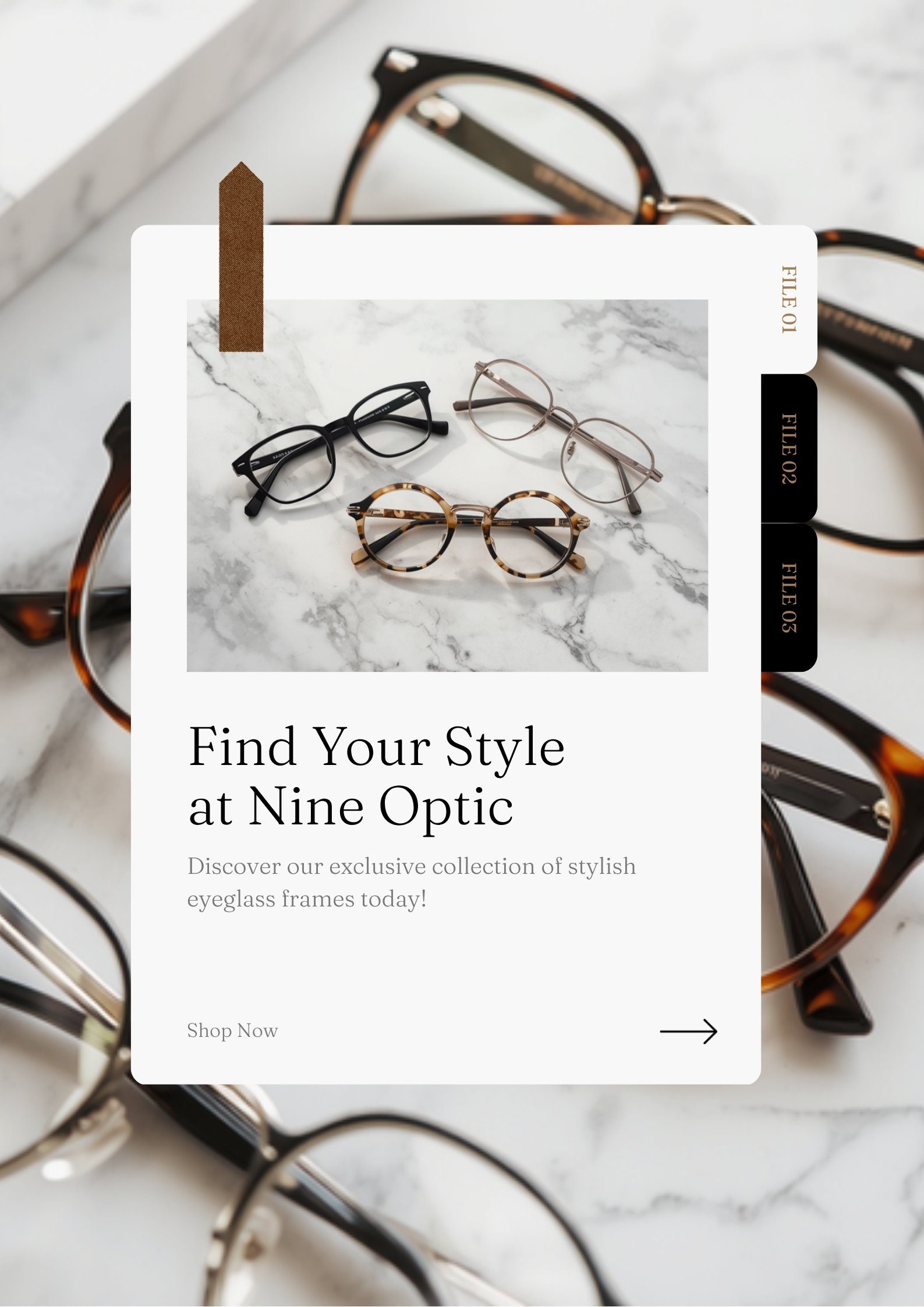 Collection of stylish eyeglass frames available at Nine Optic Bangladesh