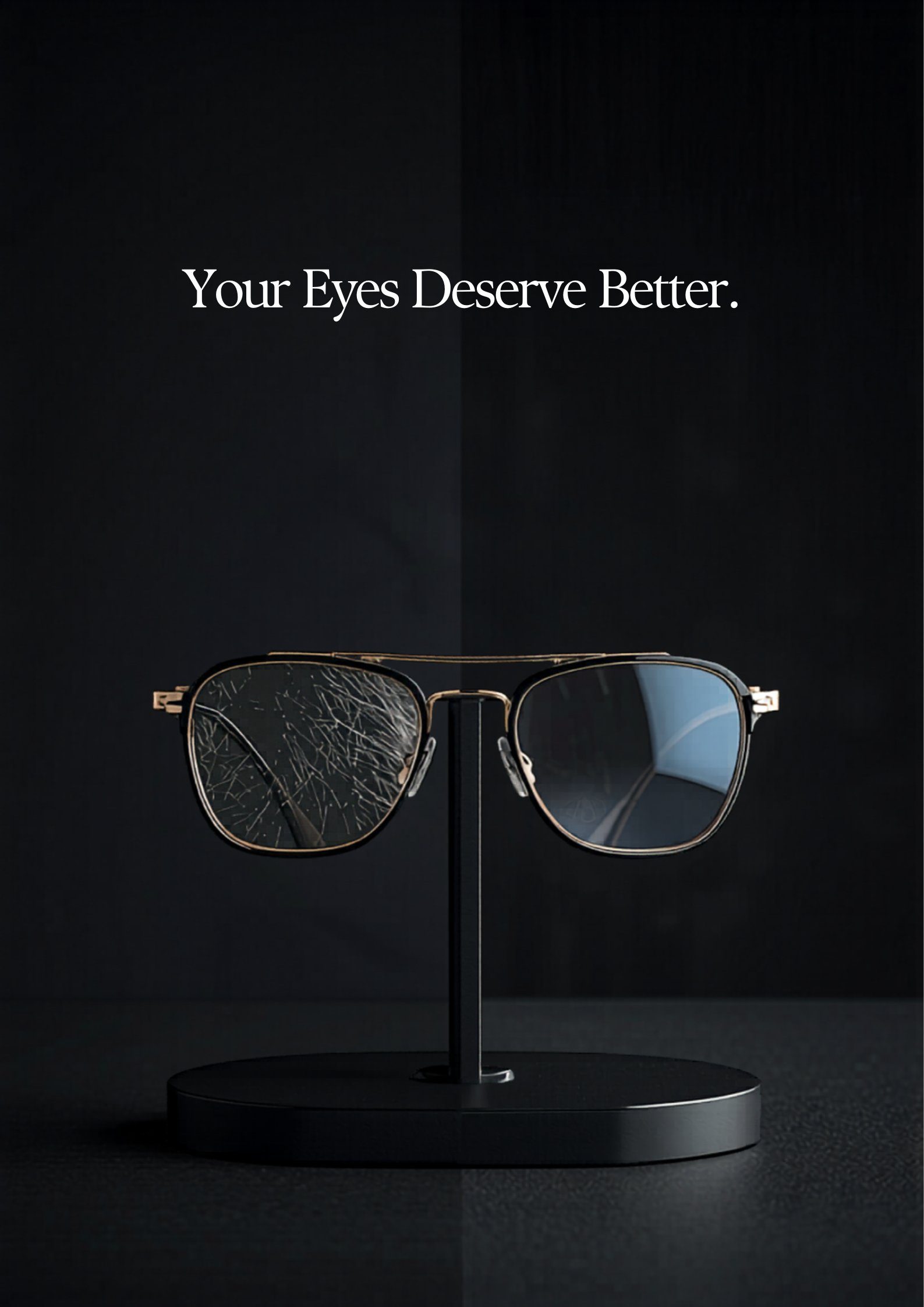 Side by side comparison of cheap vs premium eyeglasses in Bangladesh