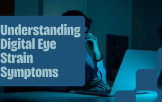 Office worker with digital eye strain (computer vision syndrome) at a laptop at night in Bangladesh