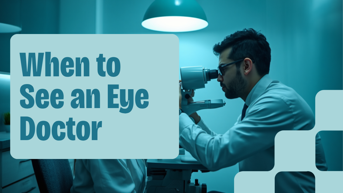 Eye doctor examining a patient to decide if conjunctivitis needs treatment