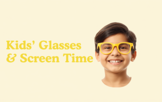 Happy child wearing bright glasses, best glasses for kids and screen-time rules in Bangladesh