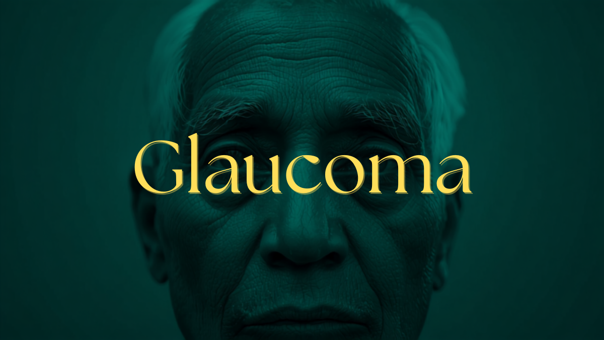 Older person in deep green tones illustrating glaucoma (glucoma) awareness and silent vision loss in Bangladesh